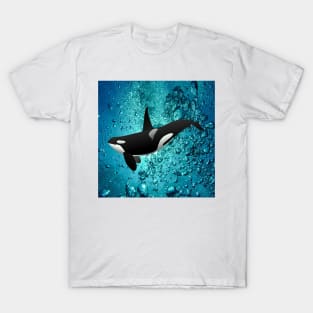 Whale Orca, Save the Whales, Ocean Lover Graphic Art Design T-Shirt